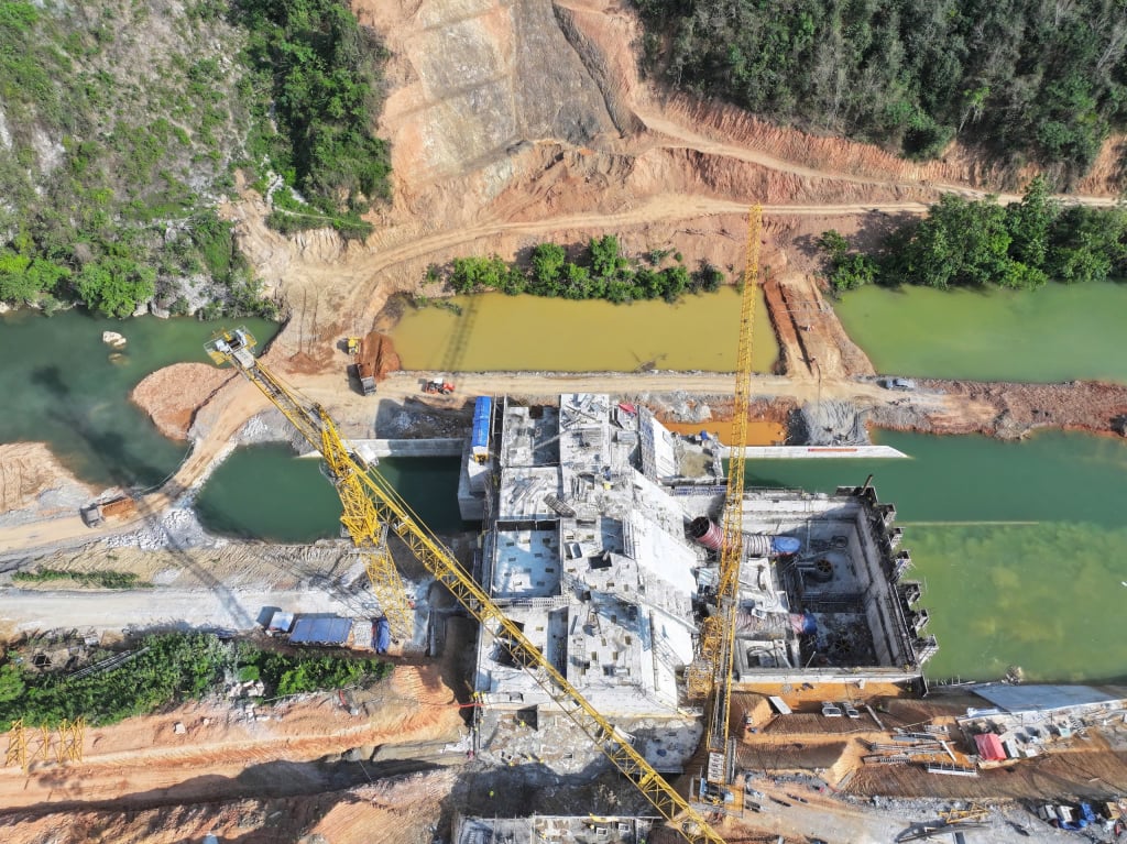Công trường thi công Thủy điện Bảo Lạc A.