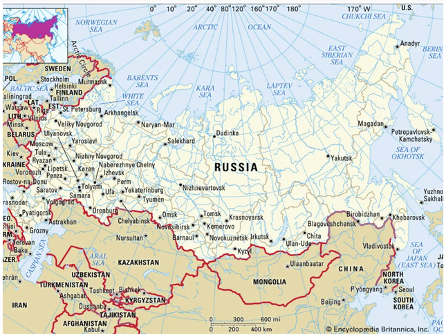 ¿Cuántas zonas horarias abarca Rusia?