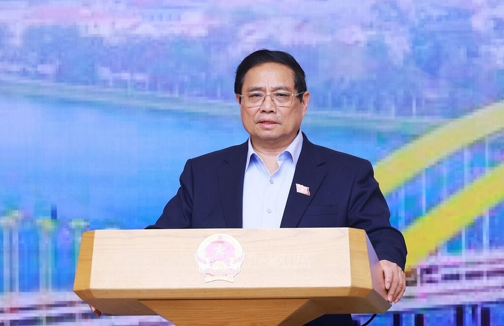 Thủ tướng Chính phủ Phạm Minh Chính phát biểu kết luận cuộc họp. Ảnh: TTXVN