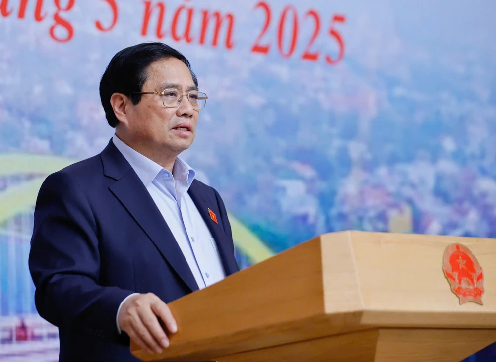 Thủ tướng Phạm Minh Chính phát biểu tại phiên họp. Ảnh: VIẾT CHUNG