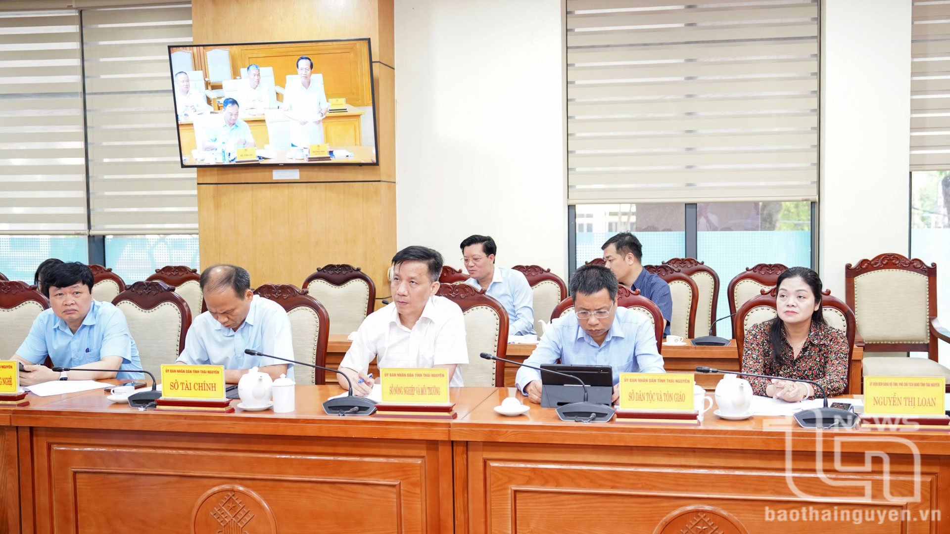 Các đại biểu dự Phiên họp tại điểm cầu tỉnh Thái Nguyên.
