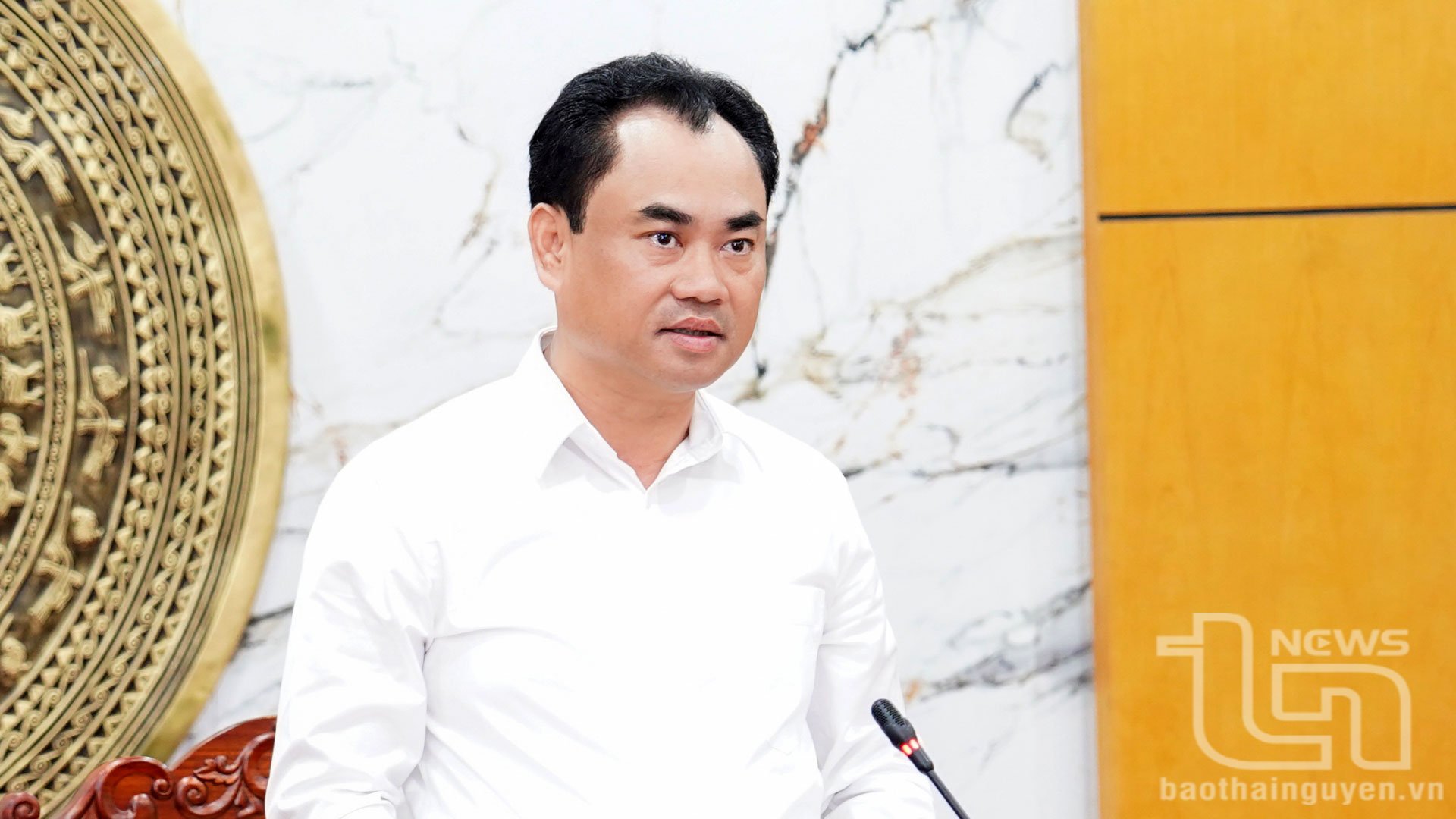 Phát biểu tại Phiên họp, đồng chí Trịnh Việt Hùng, Ủy viên Dự khuyết Trung ương Đảng, Bí thư Tỉnh ủy Thái Nguyên,