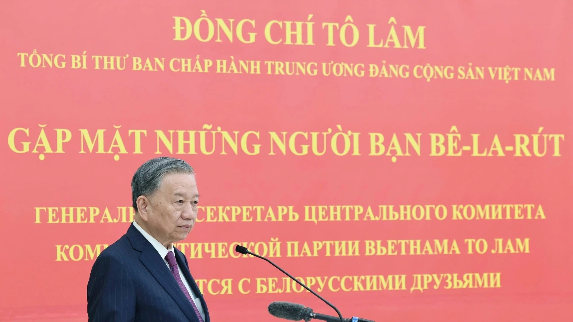 [Ảnh] Tổng Bí thư Tô Lâm gặp mặt tri ân những người bạn Belarus của Việt Nam ảnh 3