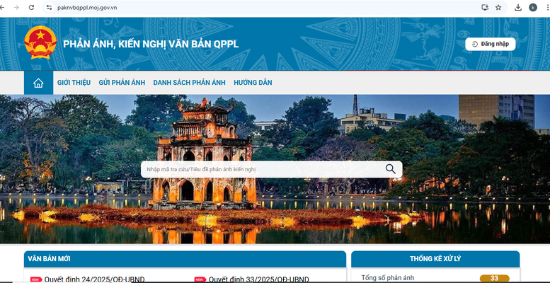 Vận hành thử nghiệm hệ thống tiếp nhận phản ánh về văn bản quy phạm pháp luật- Ảnh 1.
