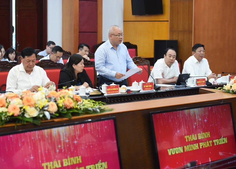 [Ảnh] Thủ tướng Phạm Minh Chính làm việc với Ban Thường vụ Tỉnh ủy Thái Bình ảnh 5