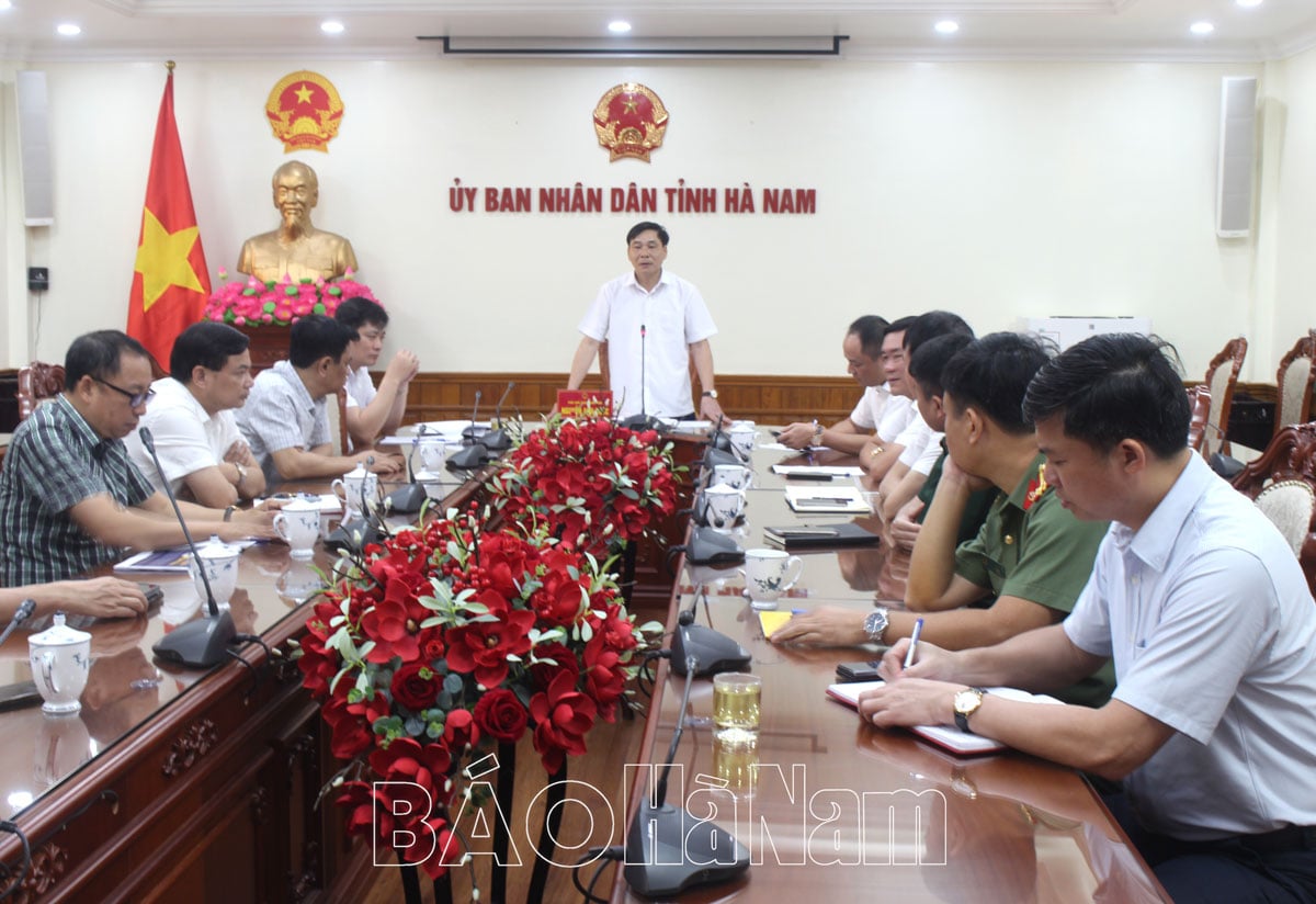 UBND tỉnh nghe báo cáo công tác chuẩn bị Lễ khai mạc Tuần Văn hóa Du lịch Hà Nam 2025 