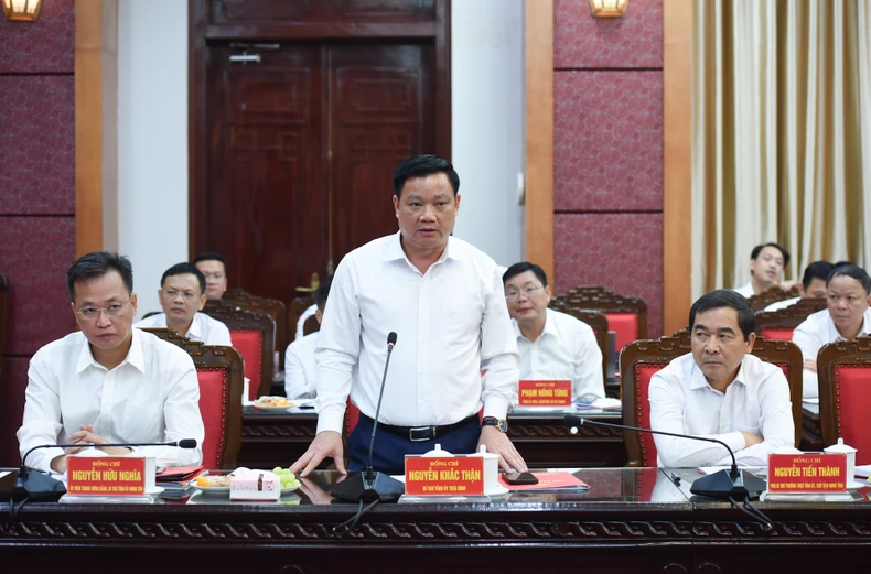 [Ảnh] Thủ tướng Phạm Minh Chính làm việc với Ban Thường vụ Tỉnh ủy Thái Bình ảnh 6