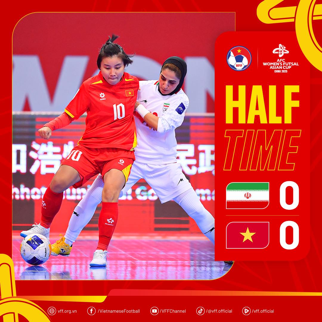 Đội futsal nữ Việt Nam hòa ĐKVĐ Iran, vào tứ kết với ngôi nhất bảng: Đấu Nhật Bản- Ảnh 1.