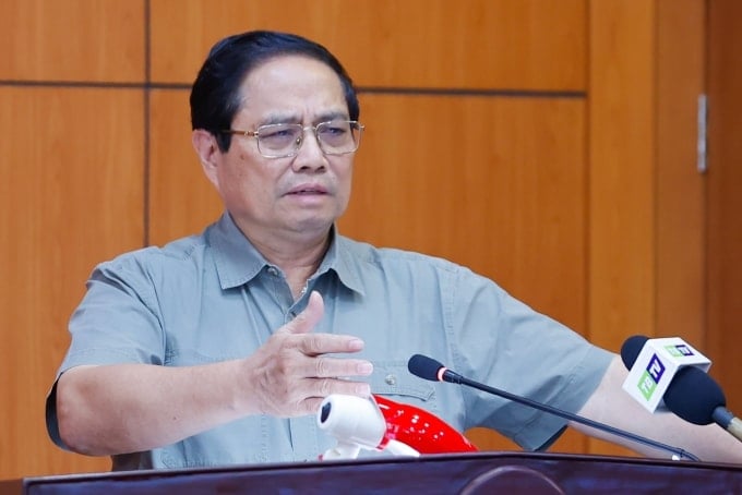 Thủ tướng Phạm Minh Chính làm việc với tỉnh Thái Bình, sáng 12/5. Ảnh: Nhật Bắc