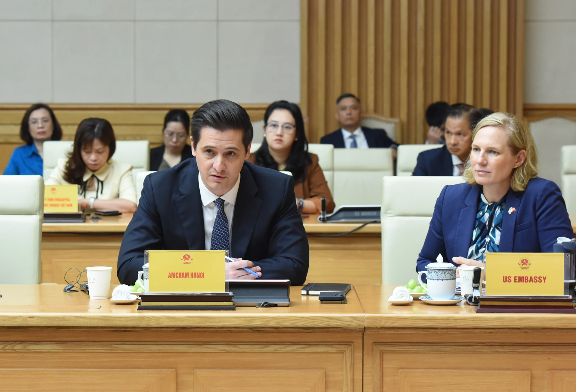 [Ảnh] Thủ tướng Phạm Minh Chính gặp mặt đại diện doanh nghiệp Hoa Kỳ ảnh 4