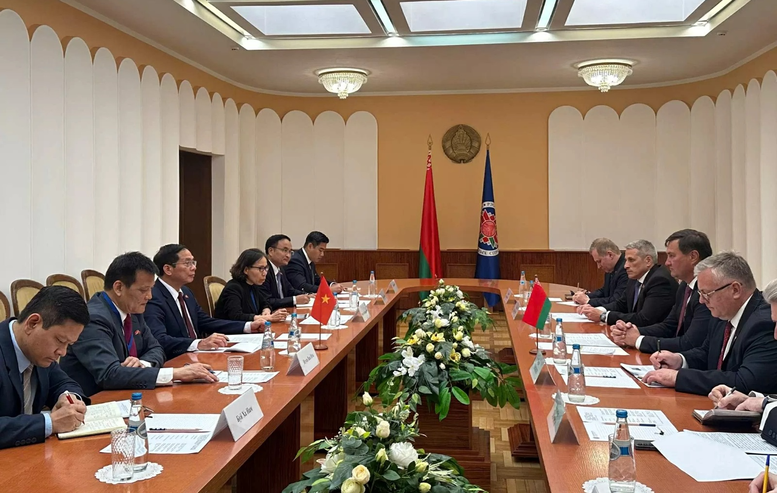 Phó Thủ tướng, Bộ trưởng Ngoại giao Bùi Thanh Sơn hội kiến Bộ trưởng Ngoại giao Belarus- Ảnh 1.