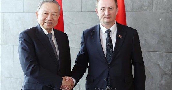 Tổng Bí thư Tô Lâm hội kiến Thủ tướng Belarus