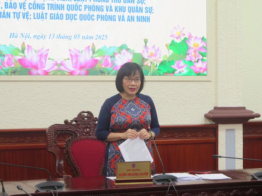 Thứ trưởng Bộ Tư pháp Đặng Hoàng Oanh chủ trì phiên họp