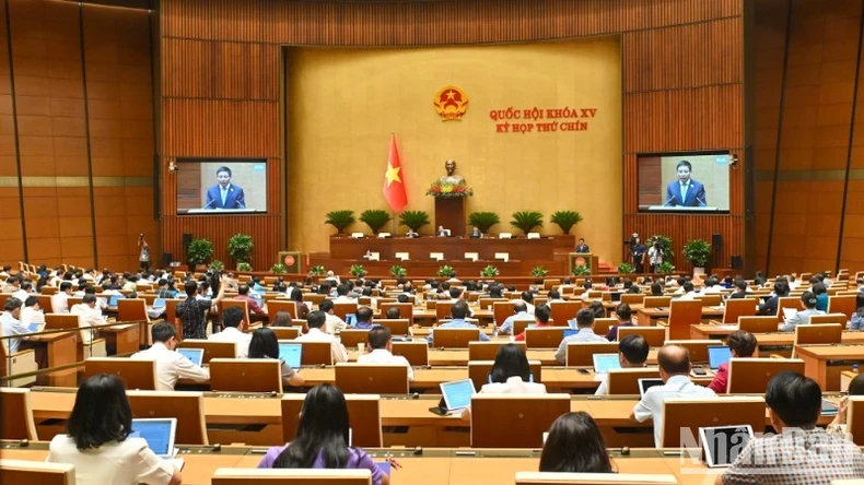Quang cảnh phiên họp. (Ảnh: BÙI GIANG)