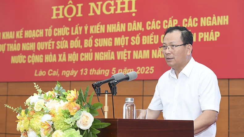 Lào Cai triển khai Kế hoạch lấy ý kiến về dự thảo Nghị quyết sửa đổi, bổ sung một số điều của Hiến pháp năm 2013 ảnh 1