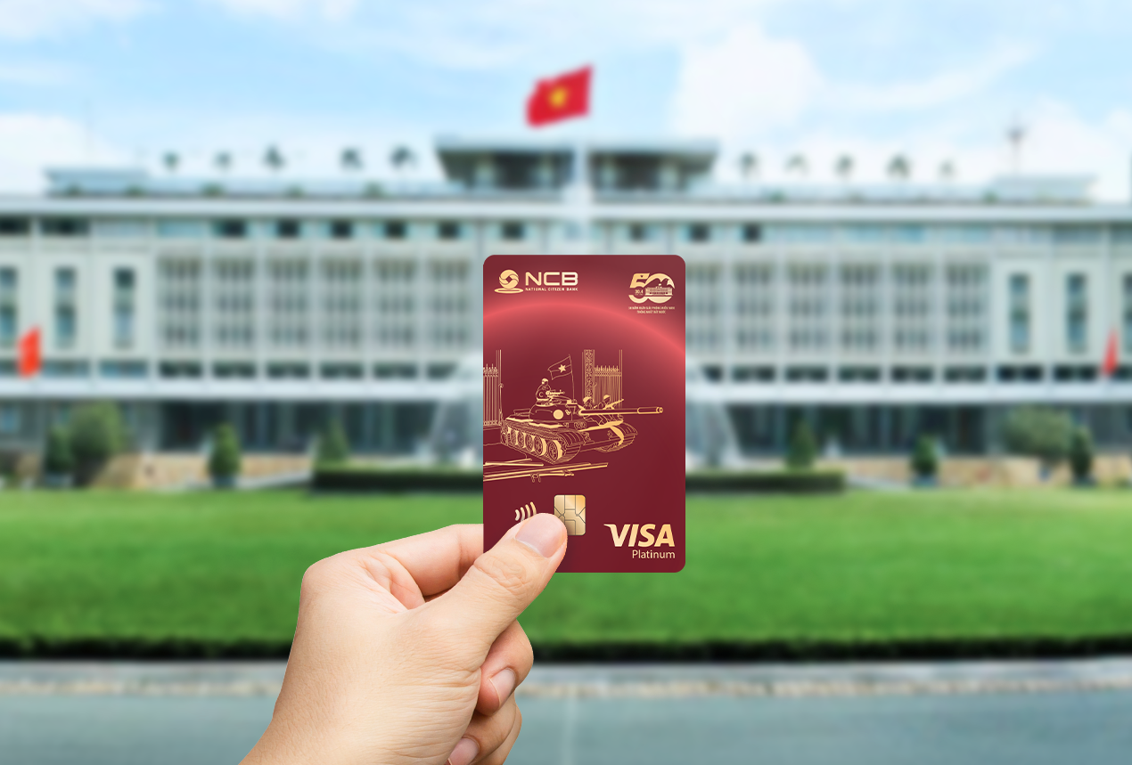 Thẻ NCB Visa Thống Nhất ra đời vào những ngày tháng ý nghĩa nhất của cả nước: chào mừng 50 năm thống nhất đất nước (30/4/1975 - 30/4/2025)