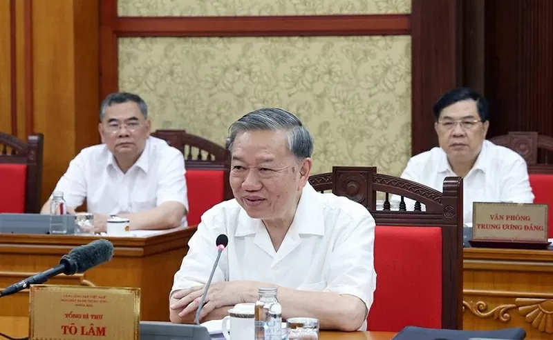 Tổng Bí thư Tô Lâm phát biểu. (Nguồn: TTXVN)