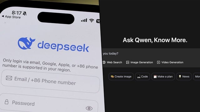 DeepSeekとQwen 2.5のインターフェース 写真: Future/Qwen/Shutterstock