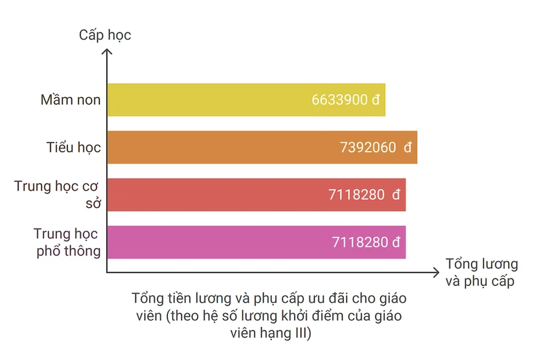 Thu nhập của giáo viên mầm non hiện ở mức thấp nhất so với các cấp học khác ảnh 1