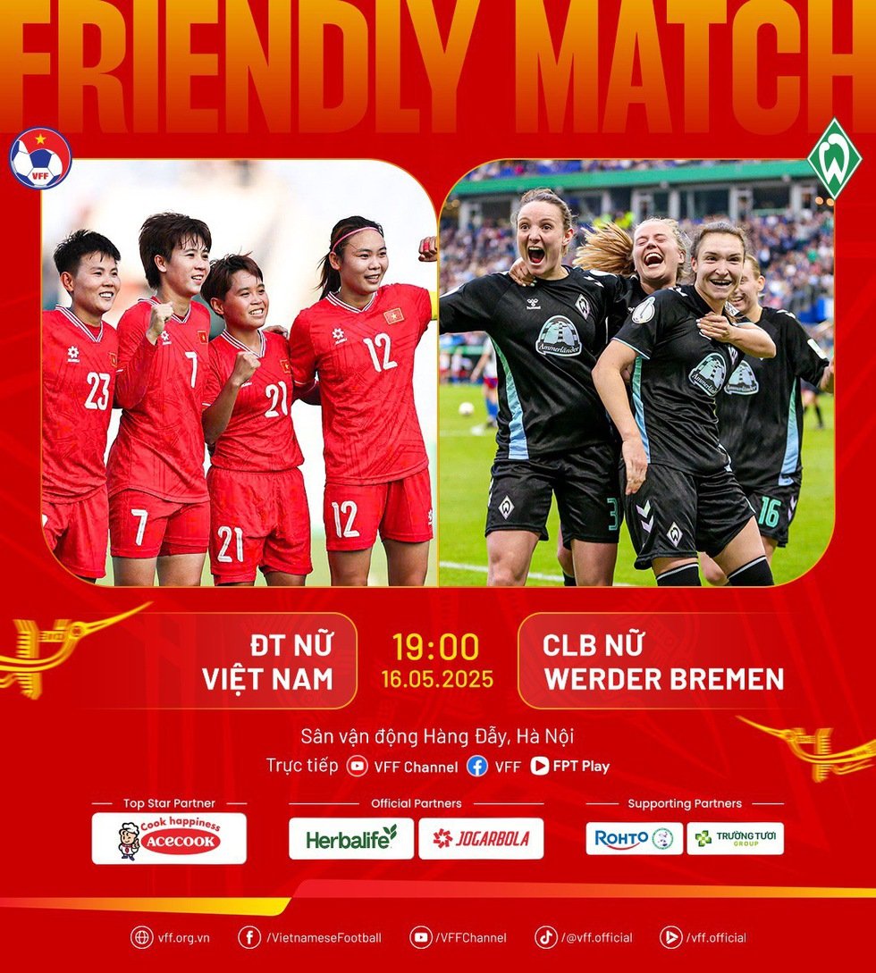 CLB Werder Bremen đến Hà Nội: Chiều cao ấn tượng, đối đầu đội tuyển nữ Việt Nam - Ảnh 1.