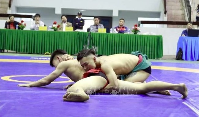 200 đô vật tranh tài tại Giải vô địch Vật dân tộc quốc gia - Ảnh 1.