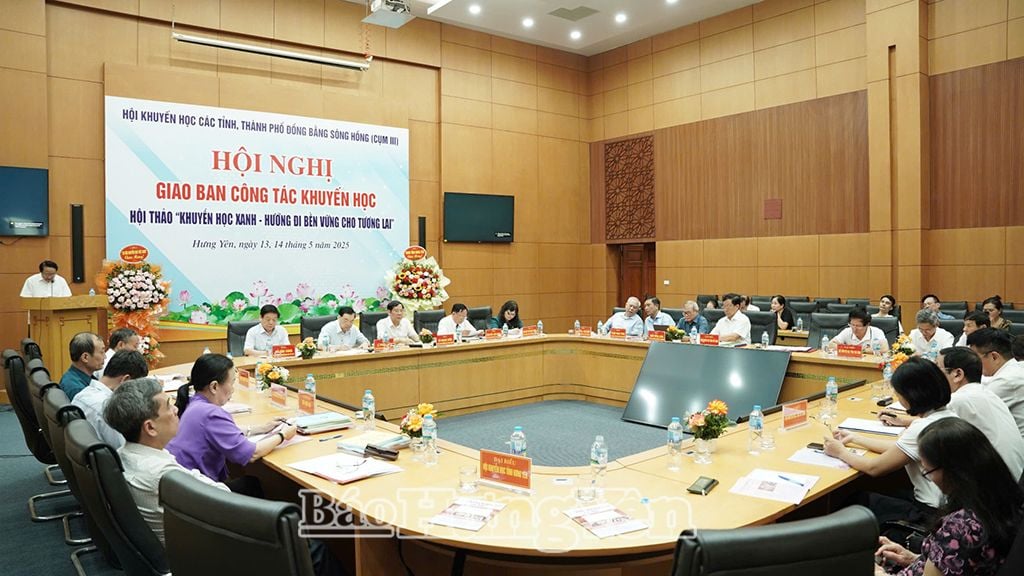 Quang cảnh hội nghị giao ban công tác khuyến học các tỉnh, thành phố vùng Đồng bằng Sông Hồng