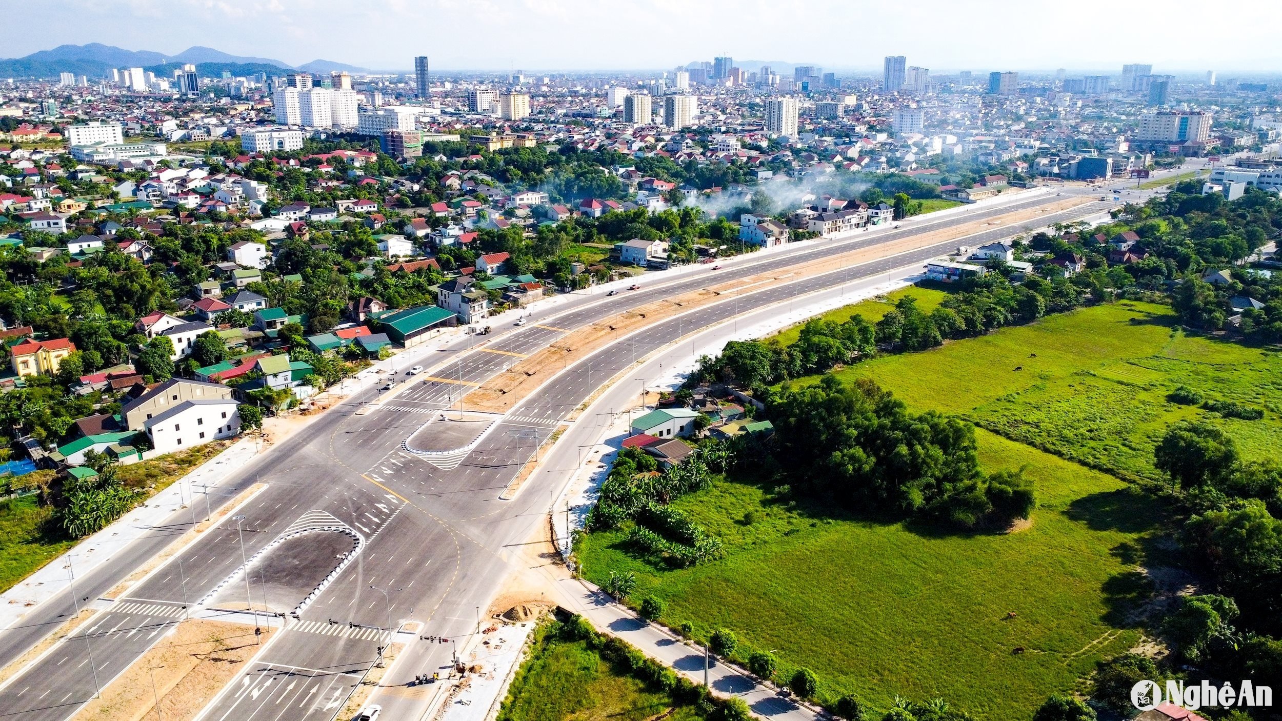 Đại lộ Vinh - Cửa Lò. Ảnh: Thành Cường.