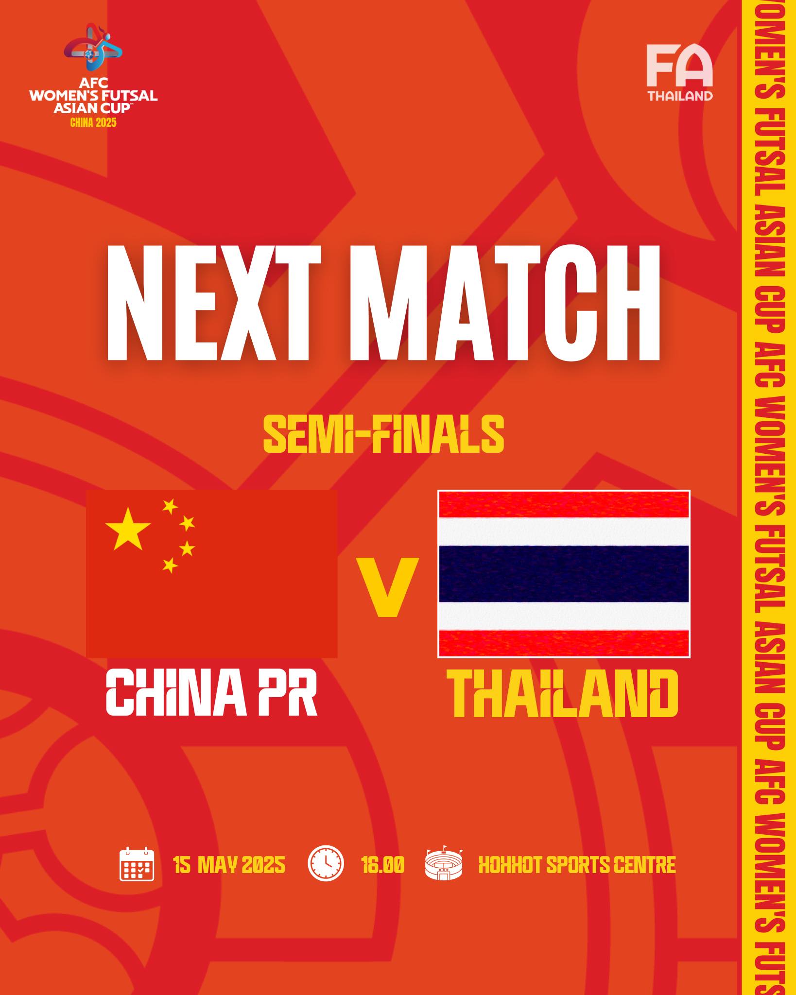Lịch thi đấu bán kết futsal nữ châu Á: Thái Lan tranh vé World Cup với Trung Quốc- Ảnh 1.