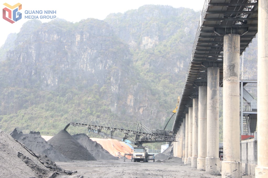 Hoạt động tiêu thụ than tại Kho cảng Km6.