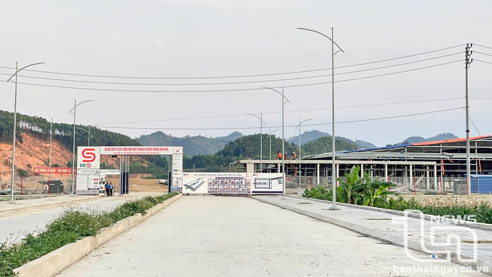 Cụm công nghiệp Tân Dương (Định Hóa) đang được hoàn thiện, sẵn sàng đón các nhà đầu tư thứ cấp phát triển sản xuất công nghiệp - tiểu thủ công nghiệp.