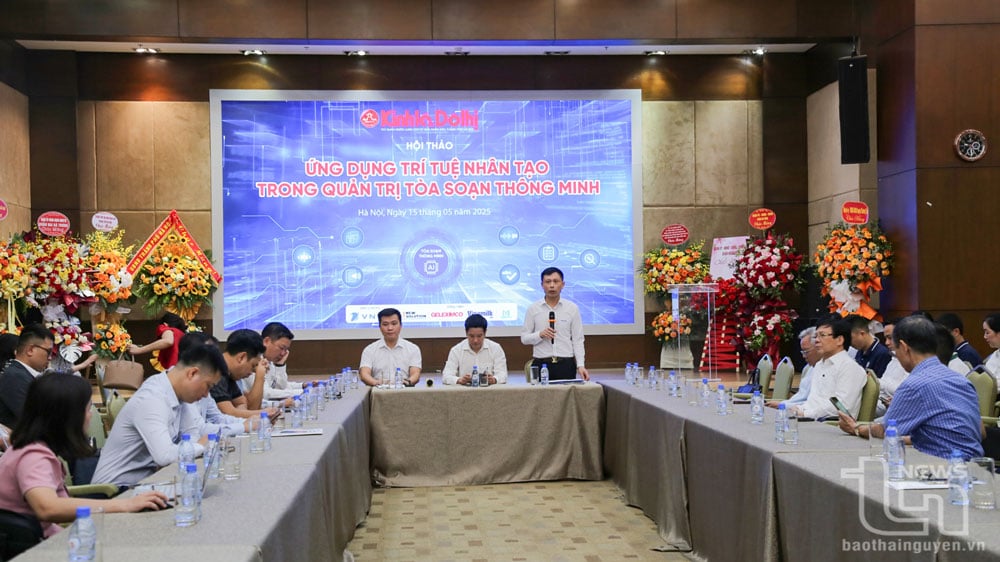 Đồng chí Nguyễn Thành Lợi, Tổng Biên tập Báo Kinh tế & Đô thị, phát biểu tại Hội thảo.