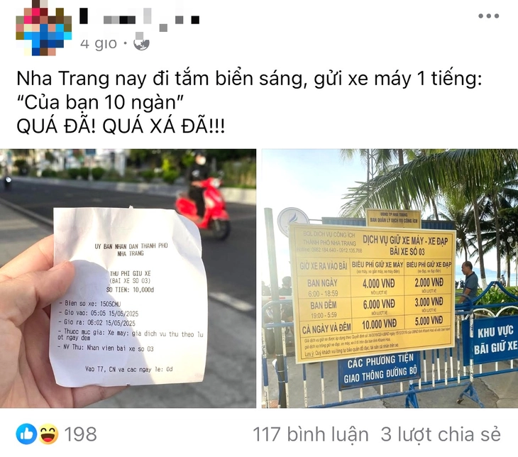 'Đi tắm biển gửi xe máy 1 tiếng 10.000 đồng', Nha Trang nói gì? - Ảnh 1.