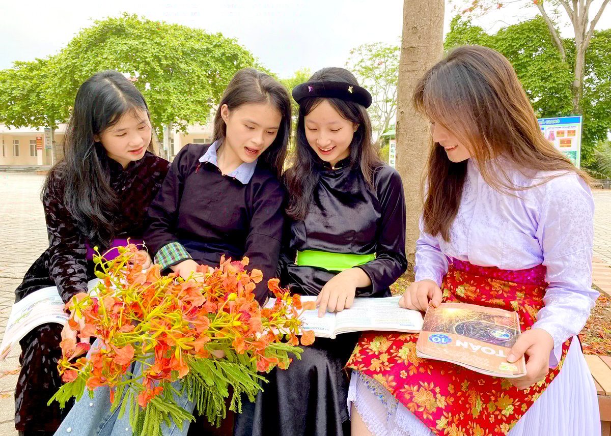 Tiếng ve và hoa phượng đỏ là những thứ không thể thiếu của tuổi học trò.