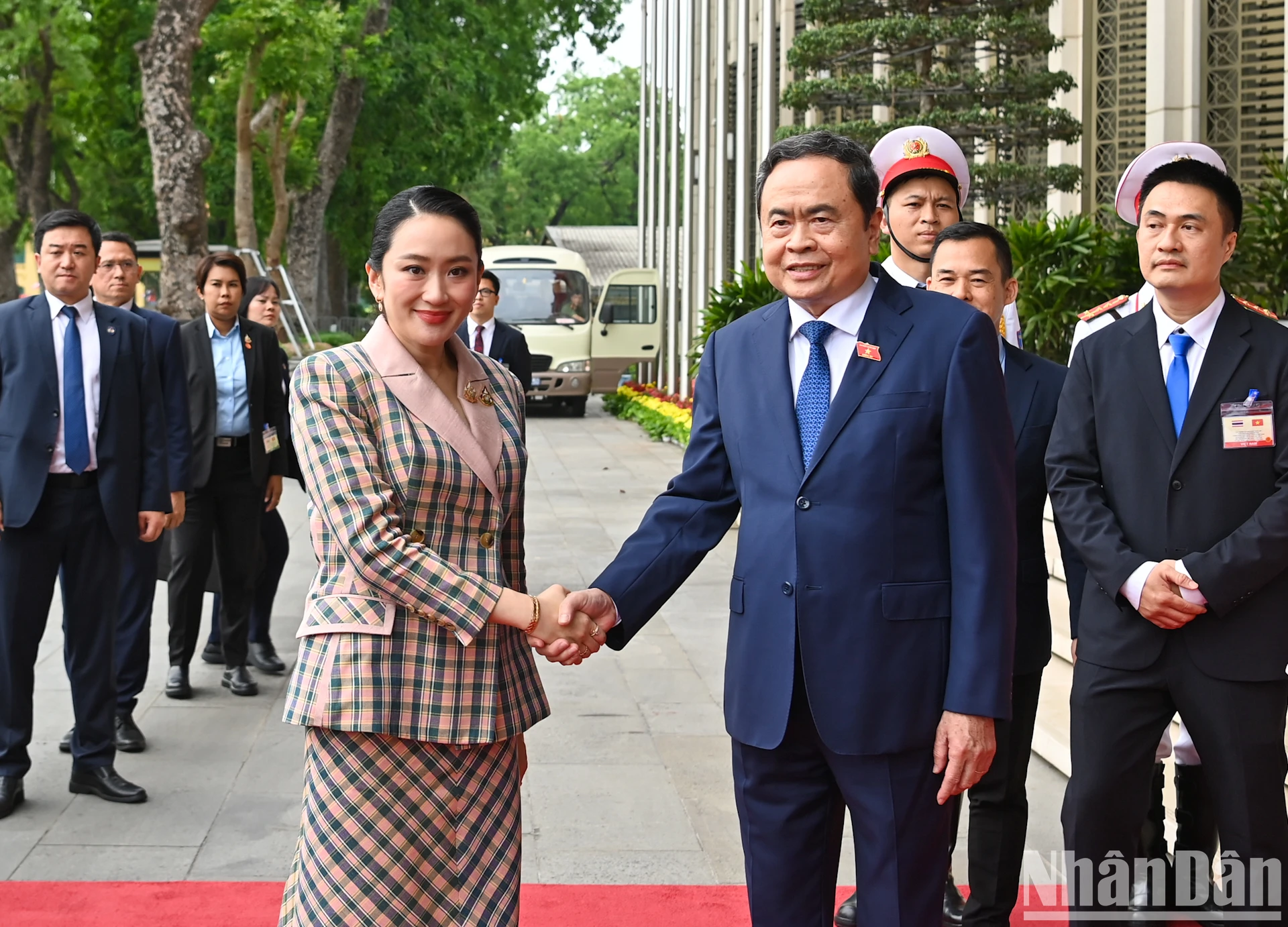 [Ảnh] Chủ tịch Quốc hội Trần Thanh Mẫn hội kiến Thủ tướng Thái Lan Paetongtarn Shinawatra ảnh 1