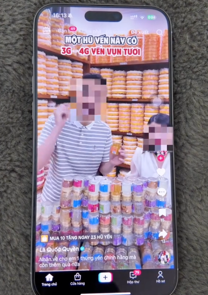 Yến sào 13.000 đồng/hũ của TikToker Quyền Leo Daily bán đang bị hoài nghi về chất lượng - Ảnh 2.