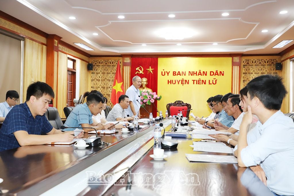 Đoàn kiểm tra làm việc với Ban chỉ đạo liên ngành về ATTP huyện Tiên Lữ