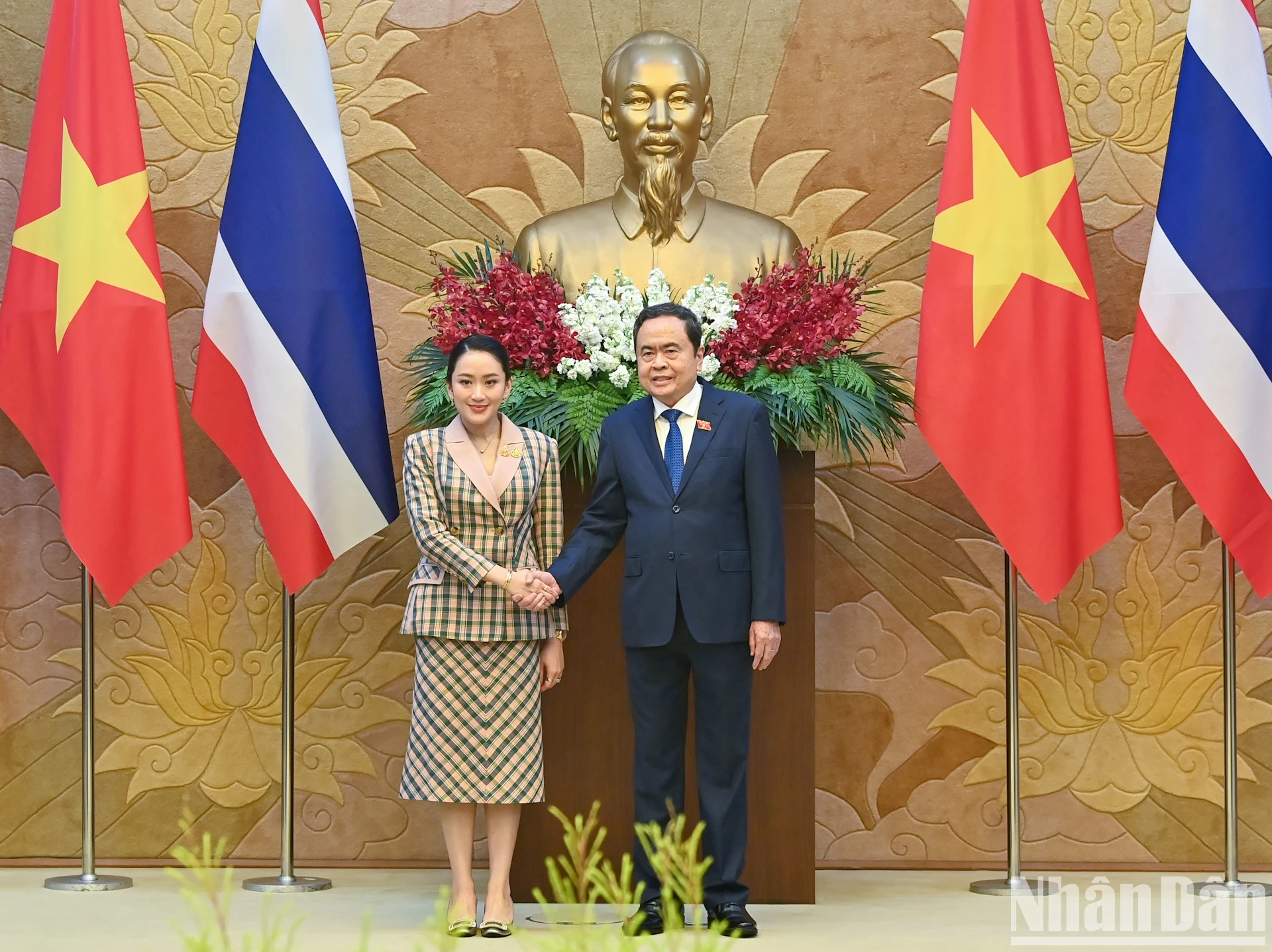 [Ảnh] Chủ tịch Quốc hội Trần Thanh Mẫn hội kiến Thủ tướng Thái Lan Paetongtarn Shinawatra ảnh 4