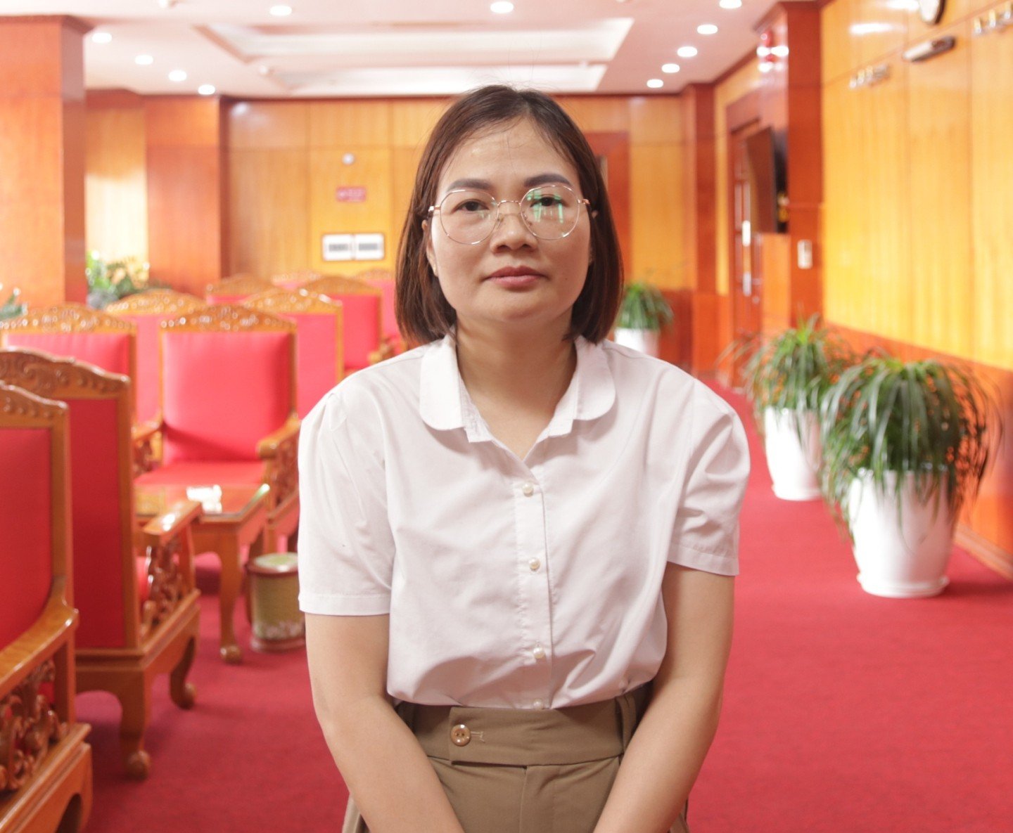 Bà Hoàng Thị Thu Thủy, Trưởng Phòng Quản lý Tài nguyên nước, Sở Nông nghiệp và Môi trường