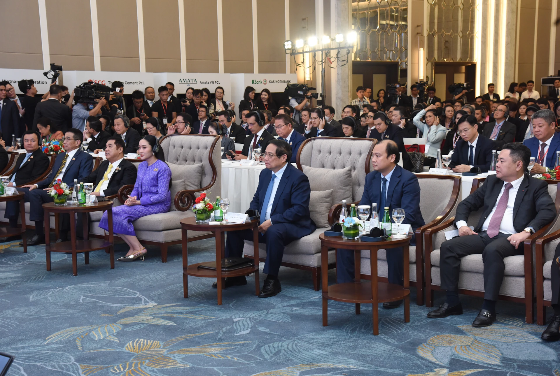 [Ảnh] Thủ tướng Phạm Minh Chính và Thủ tướng Vương quốc Thái Lan Paetongtarn Shinawatra dự Diễn đàn Doanh nghiệp Việt Nam-Thái Lan 2025 ảnh 1