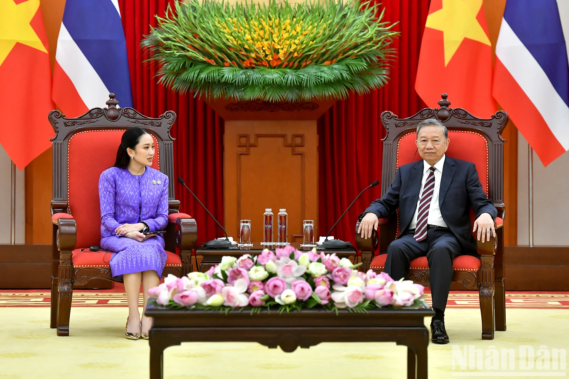 [Ảnh] Tổng Bí thư Tô Lâm tiếp Thủ tướng Vương quốc Thái Lan Paetongtarn Shinawatra ảnh 6