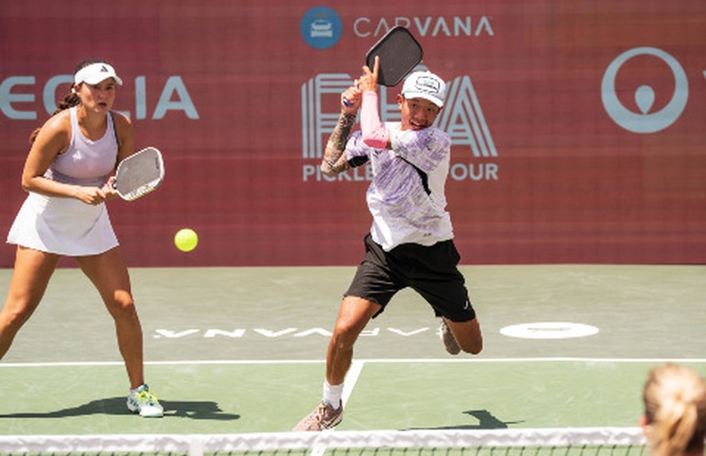 Ngược dòng nghẹt thở, Quang Dương tiến sâu ở giải pickleball ở Mỹ - 1