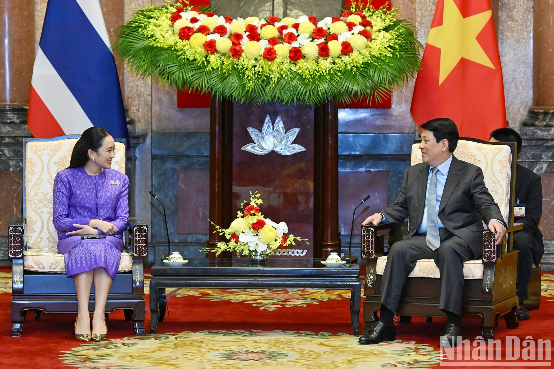 [Ảnh] Chủ tịch nước Lương Cường tiếp Thủ tướng Vương quốc Thái Lan Paetongtarn Shinawatra ảnh 2