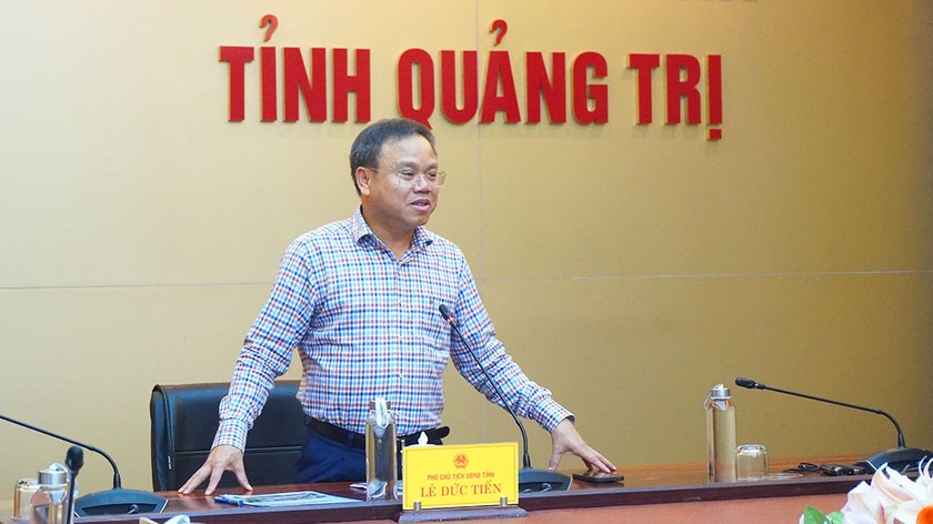 Phó Chủ tịch UBND tỉnh Lê Đức Tiến kết luận cuộc họp.