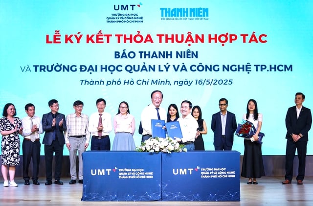  Báo Thanh Niên và Trường ĐH Quản lý và công nghệ TP.HCM ký kết hợp tác - Ảnh 1.