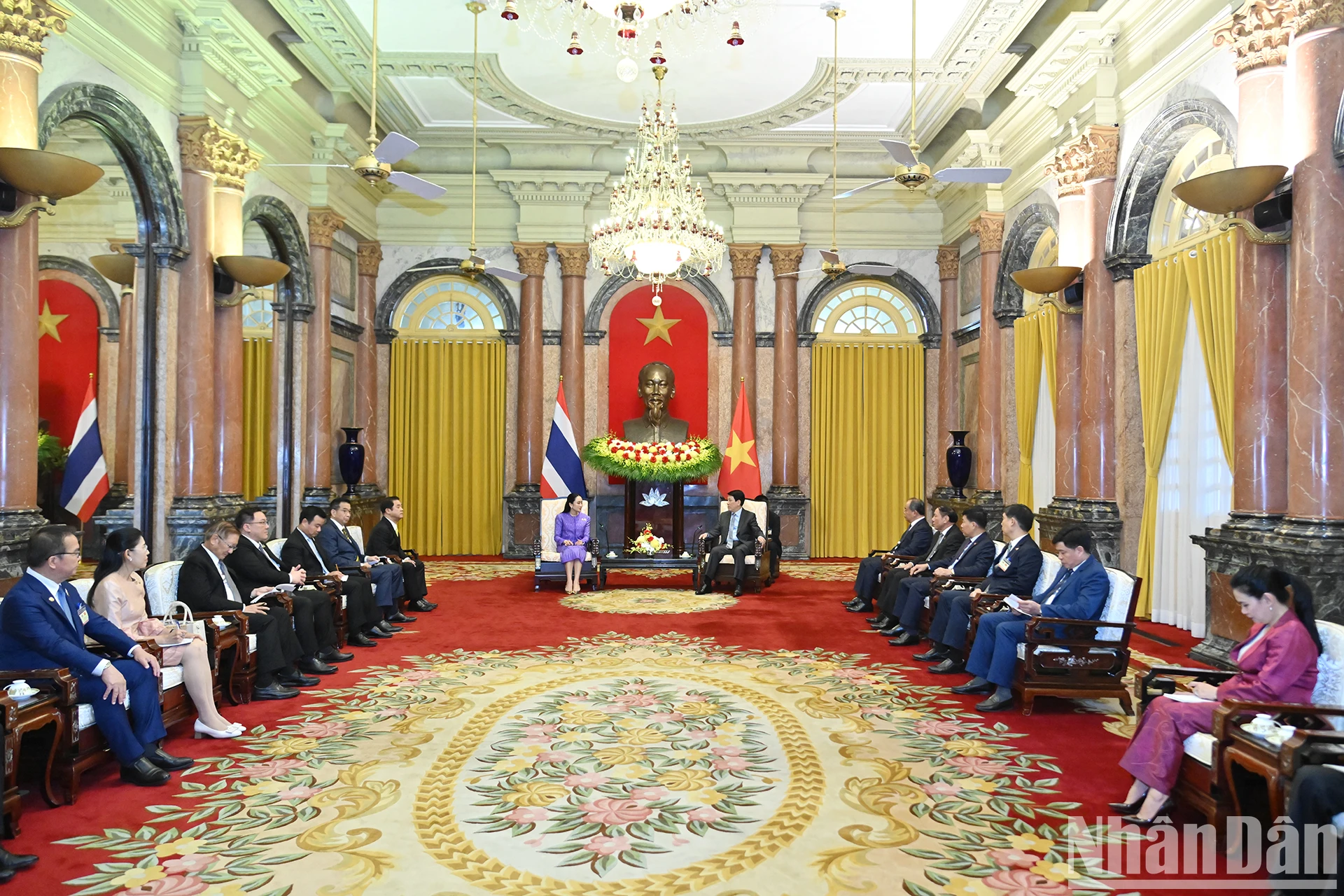 [Ảnh] Chủ tịch nước Lương Cường tiếp Thủ tướng Vương quốc Thái Lan Paetongtarn Shinawatra ảnh 7