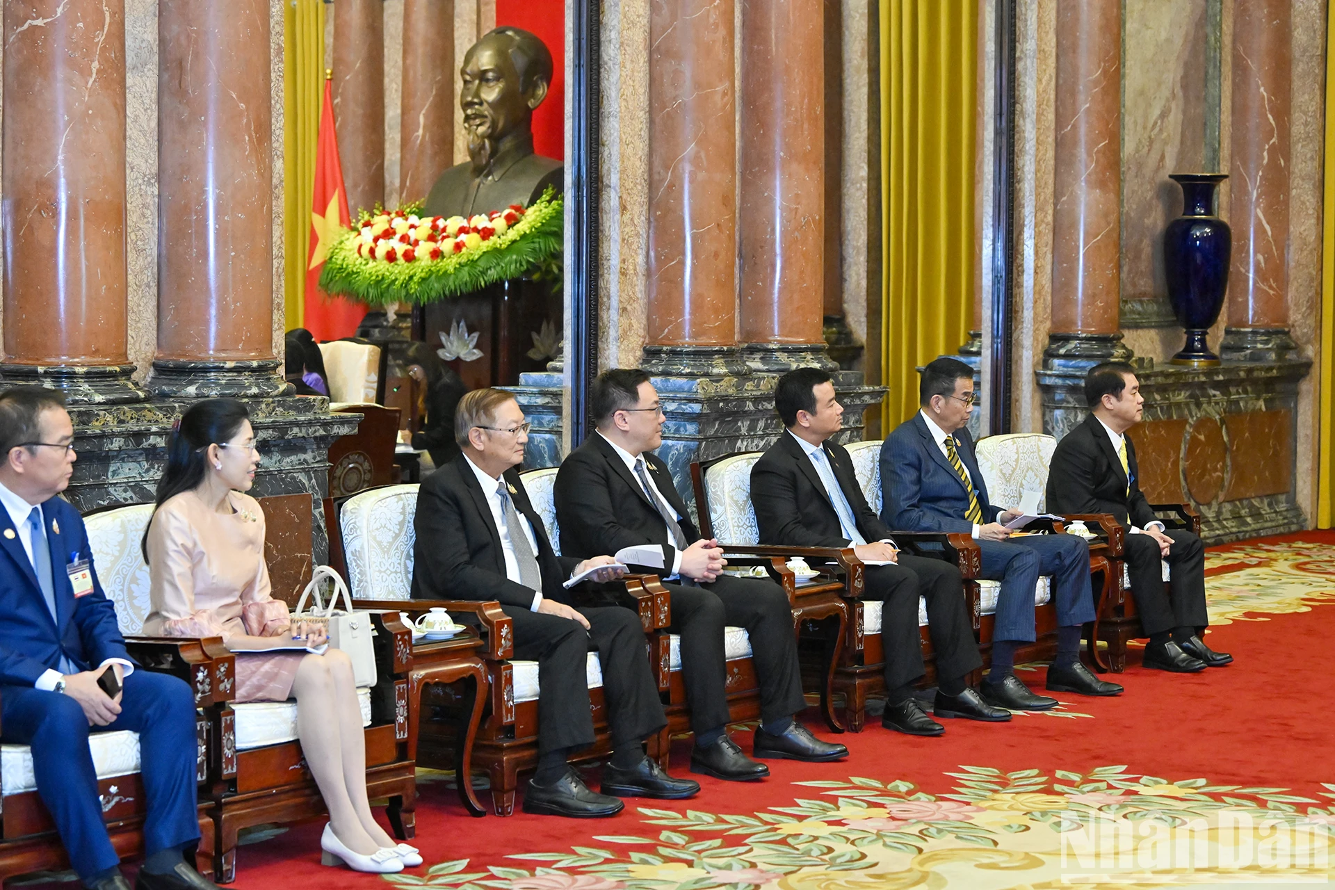 [Ảnh] Chủ tịch nước Lương Cường tiếp Thủ tướng Vương quốc Thái Lan Paetongtarn Shinawatra ảnh 6