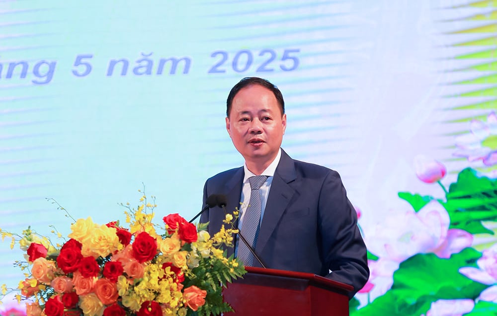 Đồng chí Trần Hồng Thái - Chủ tịch UBND tỉnh Lâm Đồng phát biểu tại Lễ Tuyên dương dương, khen thưởng