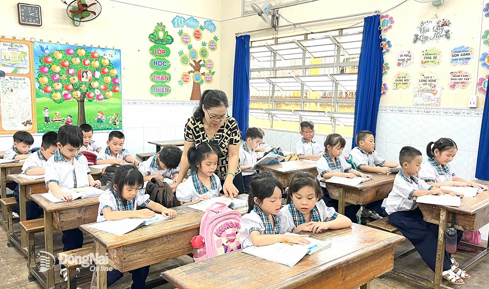 Học sinh Trường tiểu học Nguyễn Khắc Hiếu (phường Quang Vinh, thành phố Biên Hòa) trong giờ học. Ảnh minh họa: K.Liễu