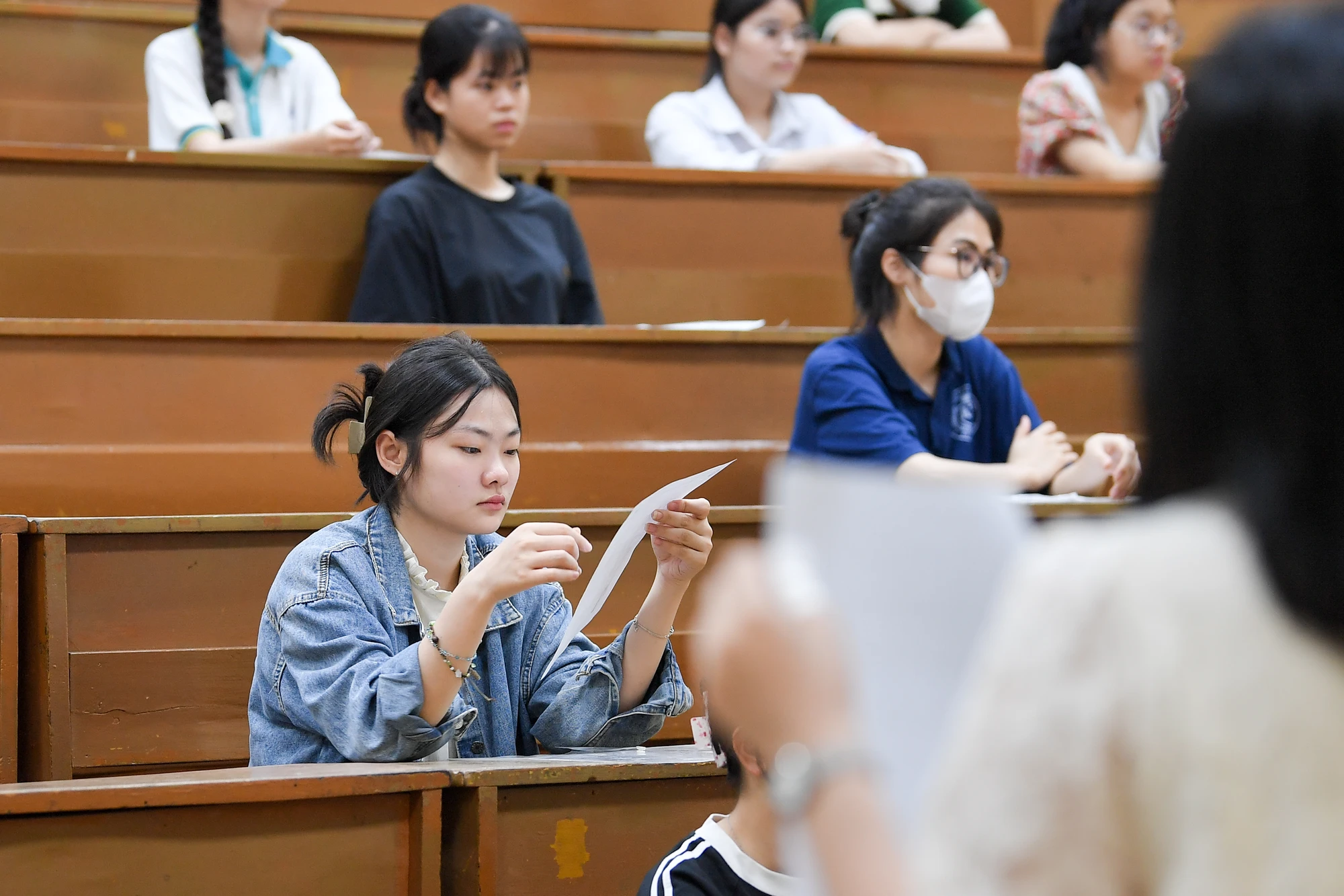 [Ảnh] Hơn 17.000 thí sinh tham gia Kỳ thi Đánh giá năng lực SPT năm 2025 của Trường đại học Sư phạm Hà Nội ảnh 9