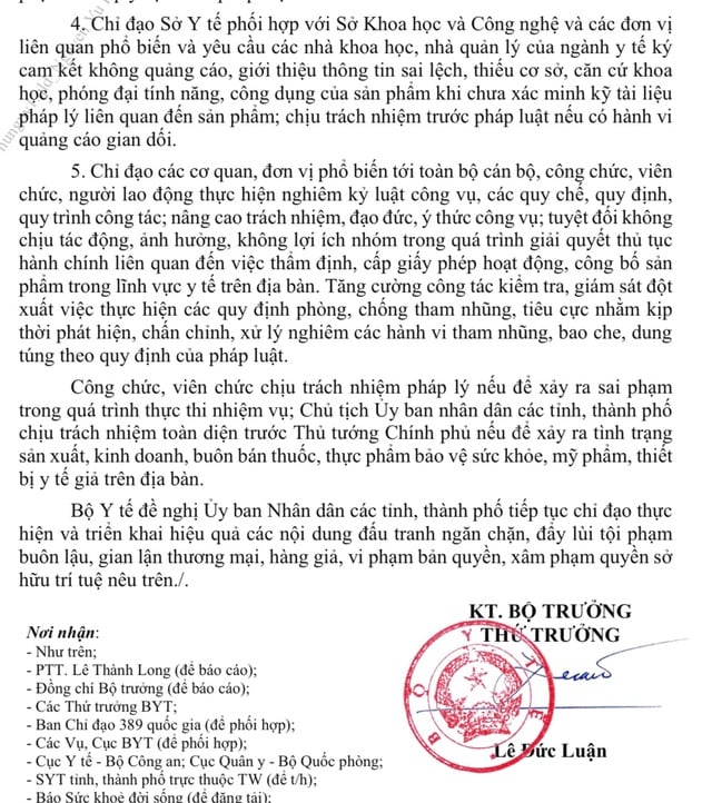 Các nhà khoa học, cán bộ ngành y phải chịu trách nhiệm nếu quảng cáo gian dối - Ảnh 1.